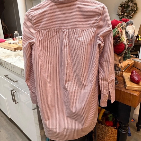 Women's Gap Pink w/ Gray and White Stripes Tunic Shirt. - Picture 3 of 3